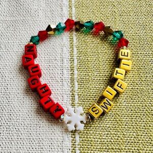 Taylor Swift Christmas Holidays Eras Tour Friendship Bracelet ~ Naughty Swiftie